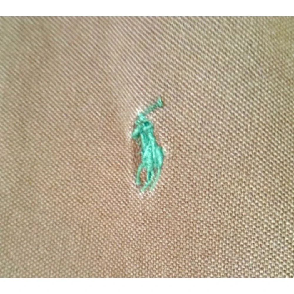 Polo Ralph Lauren Polo Shirt Mens XLTG Brown Green Pony 100% Cotton Big Tall